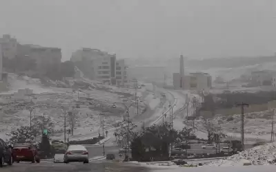 إغلاق طرق في عجلون بسبب الانجماد