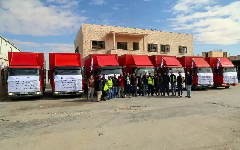 المهندسين تسير قوافل اغاثة إلى سوريا