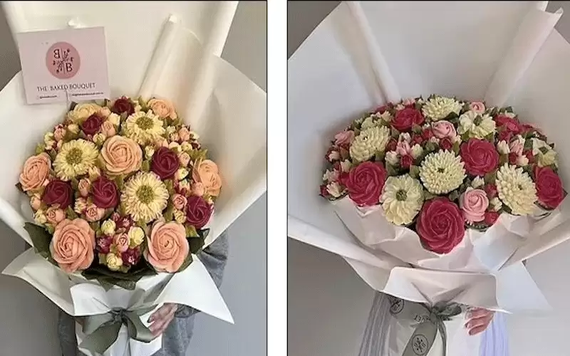 بالصور .. استرالية تصنع باقات زهور