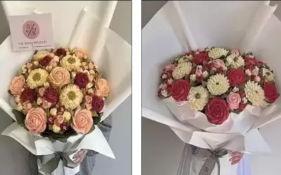 بالصور .. استرالية تصنع باقات زهور