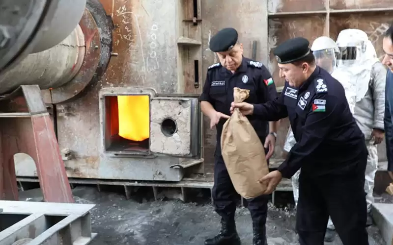 مديرية الأمن العام تتلف كميات من