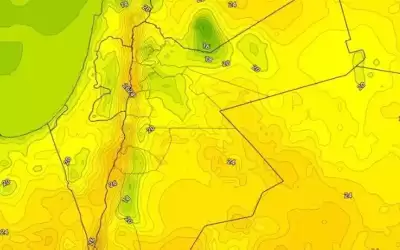درجات الحرارة الى الارتفاع مؤقتا