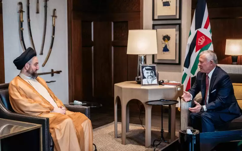 الملك يستقبل عمار الحكيم