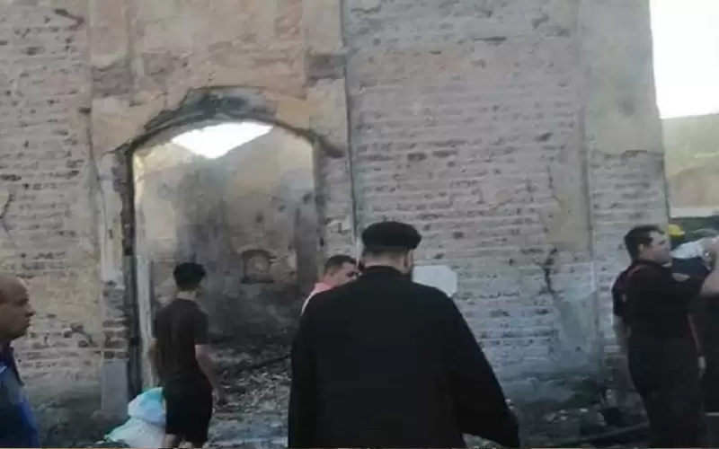 حريق يلتهم كنيسة أثرية في مصر