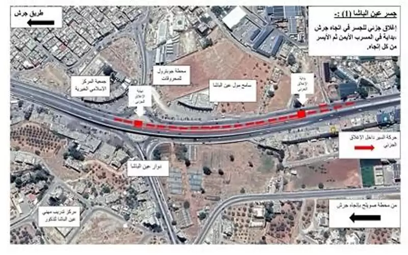 الأشغال تبدأ الأحد أعمال صيانة لجسر