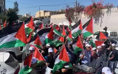 الاحتلال يعتدي على مسيرة الإعلام الفلسطينية