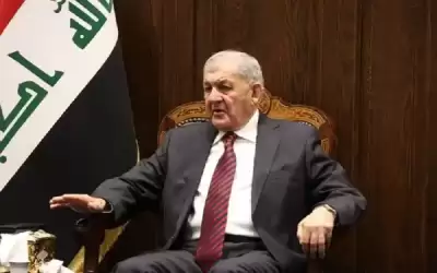 الرئيس العراقي وزجته يصلان عمان لحضور
