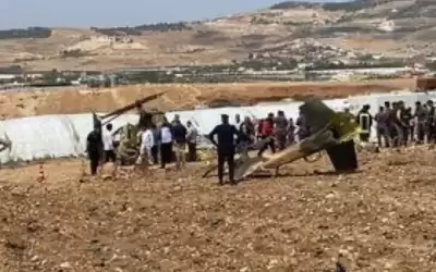 بالفيديو.. سقوط طائرة مروحية في حوض