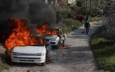 مستوطنون يحرقون منازل فلسطينيين برام الله