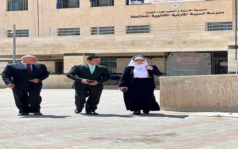 قبيلات تتفقد قاعات التوجيهي في الجيزة