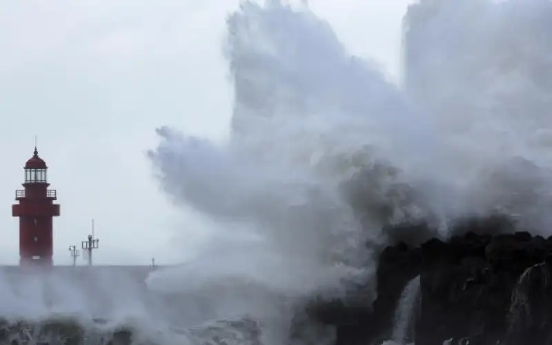 إعصار يعلق الرحلات الجوية بكوريا الجنوبية