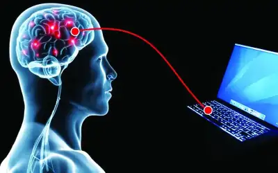 كمبيوتر يتصل بالمخ البشري
