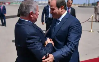 الملك والرئيس المصري يبحثان العلاقات الثنائية