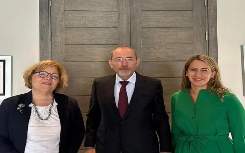 الصفدي وليف يبحثان سبل تعزيز العلاقات
