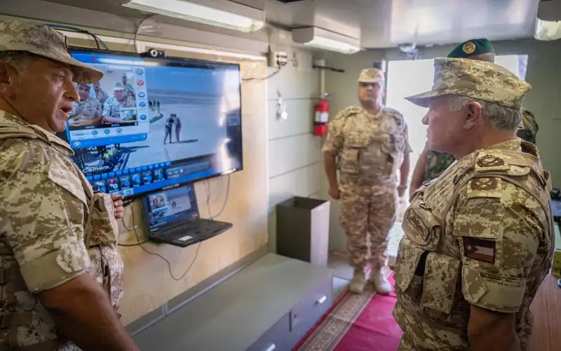 الملك يتابع مجريات التمرين التعبوي الرد