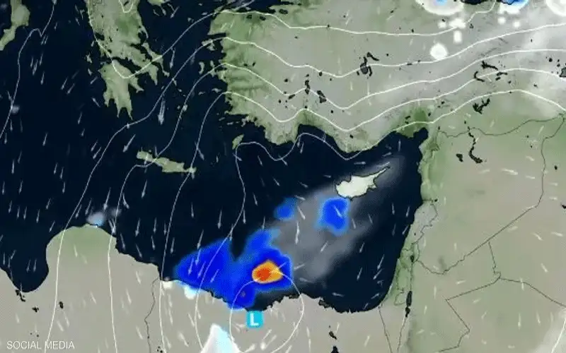 العاصفة دانيال تصل الأراضي الفلسطينية اعصاردانيال