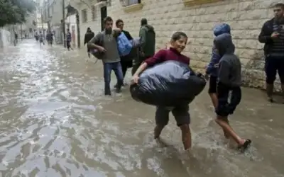 غرق عشرات المنازل في غزة بسبب