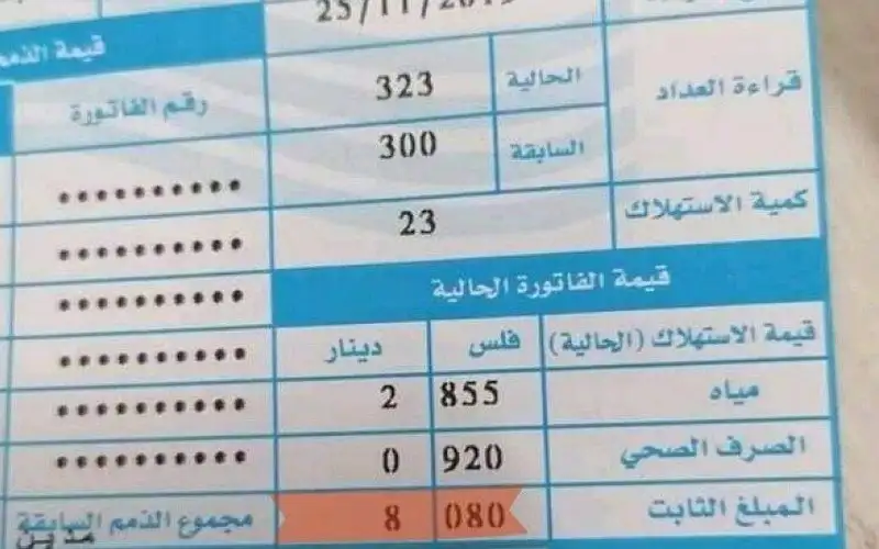 الحكومة تقر الفاتورة الشهرية وتعرفة المياه