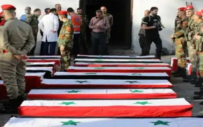سوريا تشيع ضحايا الهجوم على الكلية