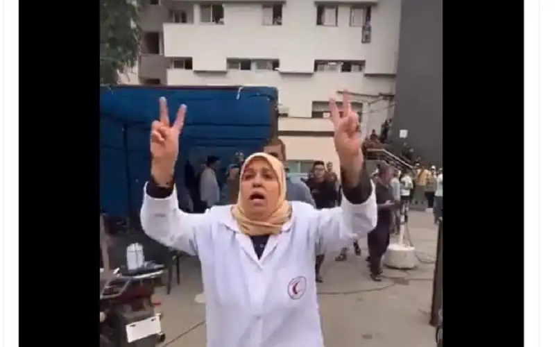 ممرضة فلسطينية تتلقى نبأ استشهاد زوجها