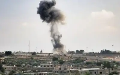 قصف معبر رفح بين مصر وغزة