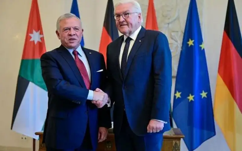 الملك للرئيس الألماني: التهجير القسري للفلسطينيين