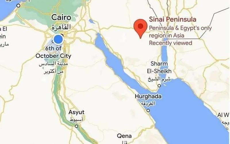 هل حذفت سيناء من خرائط غوغل؟