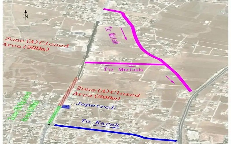 إغلاقات بالطريق الملوكي في الكرك لإعادة