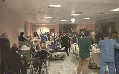 الاحتلال يقصف طابقا من المستشفى التركي