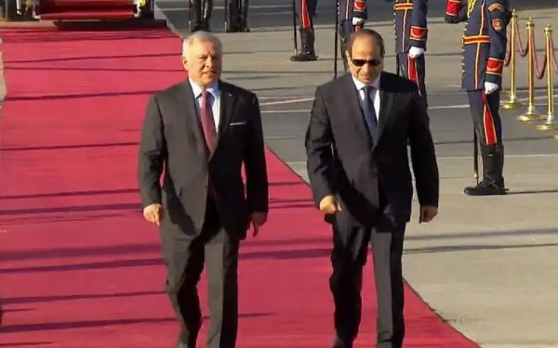 الملك والسيسي يرحبان بالهدنة الإنسانية في