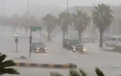 أمطار غزيرة في العاصمة عمان