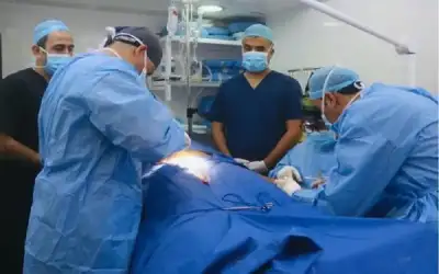 المستشفى الميداني الأردني نابلس١ يجري عملية