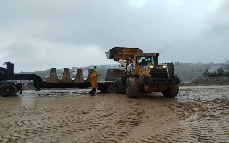 الأشغال: جسم وسطح طريق جرش يخلو