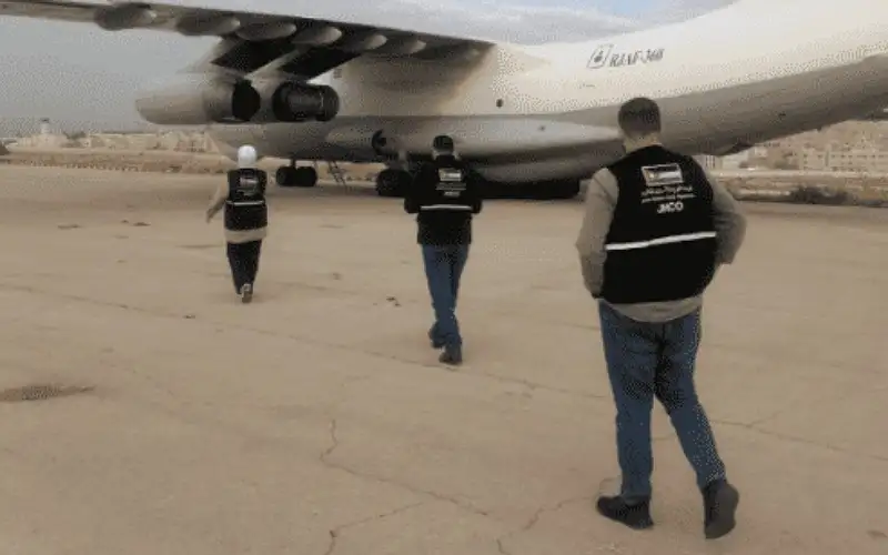 الأردن أرسل 41 طنا من الملابس