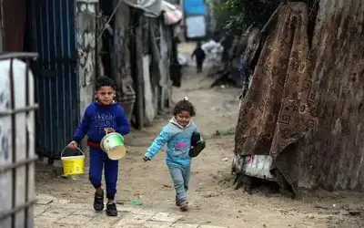 اليونيسف: أطفال غزة يفتقرون لـ90% من