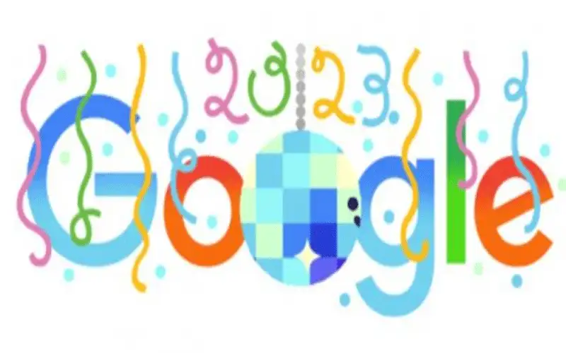 غوغل يحتفل بالعام الجديد على طريقته