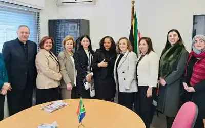 زيارة تضامنية لسفارة جنوب إفريقيا قامت
