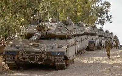 القسام تنسف دبابة ميركافا بقذيفة الياسين