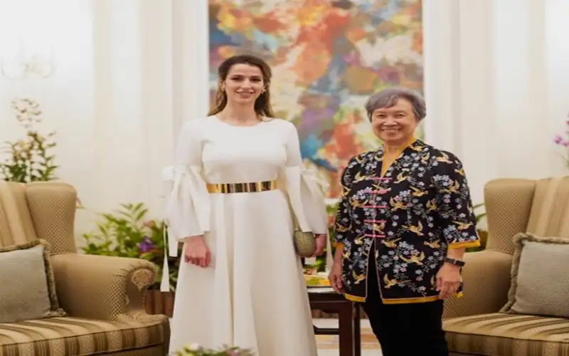 الأميرة رجوة تلتقي عقيلة رئيس الوزراء