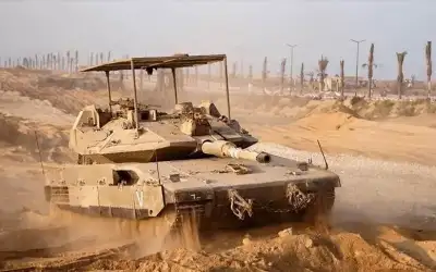 القسام تعلن استهداف دبابة ميركافا بخان