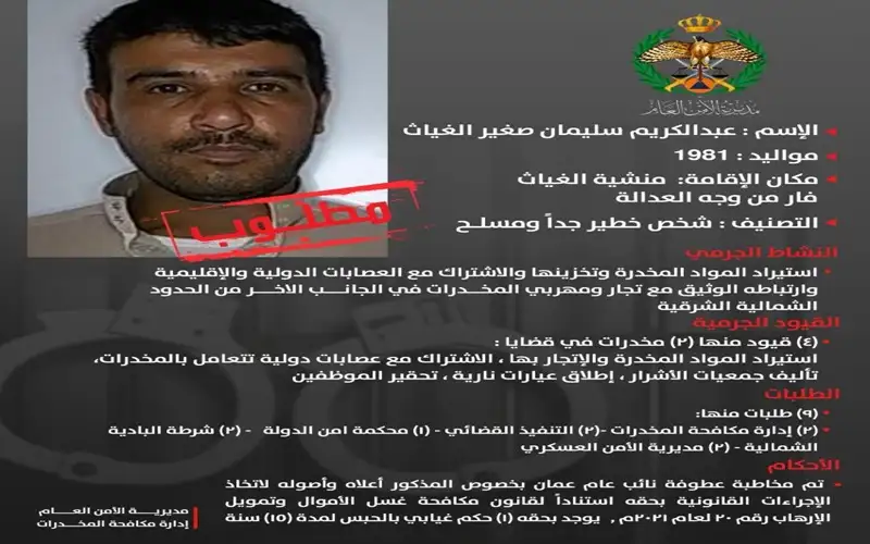 الأمن ينشر صور واسماء 8 مطلوبين