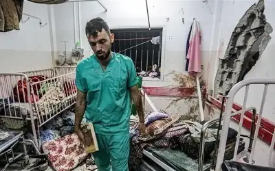 أوضاع كارثية بمستشفى ناصر بعد اقتحام