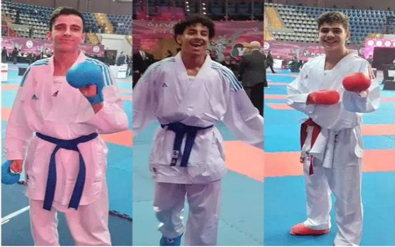3 ذهبيات لمنتخب شباب الكراتيه في