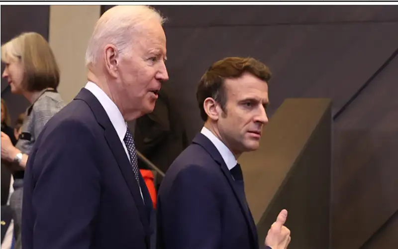 بايدن وماكرون يبحثان إيصال المساعدات الإنسانية