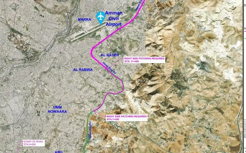 إعادة تأهيل طريق الحزام الدائري بداية