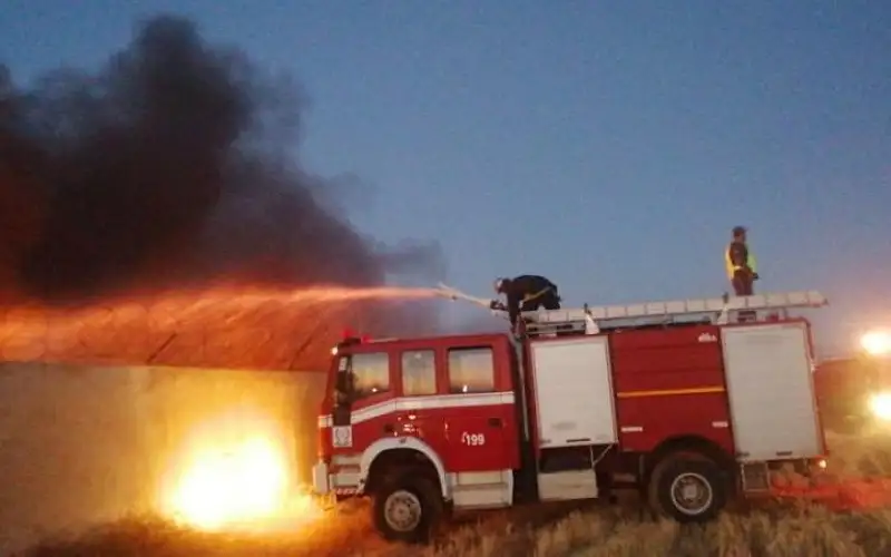 وفاه سيدة وإصابة زوجها اثر حريق