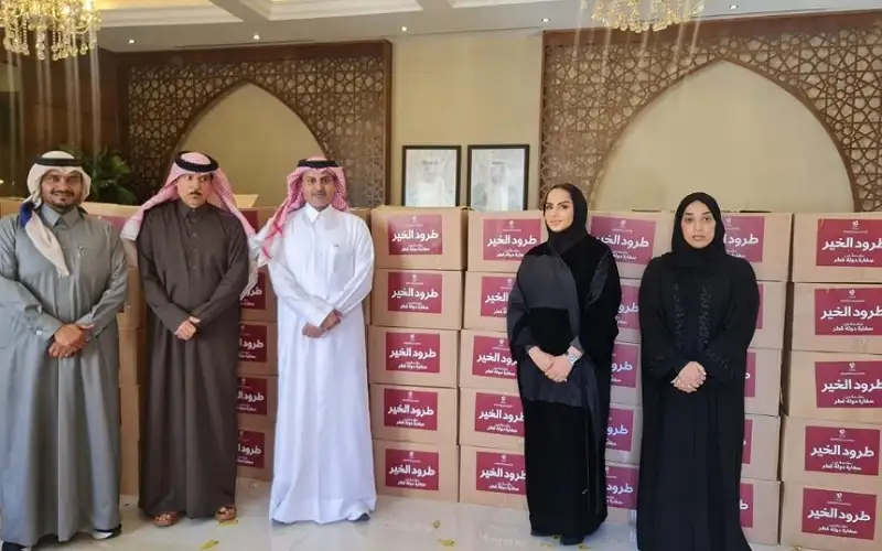 874 سلة غذائية قطرية لأردنيين (صور)