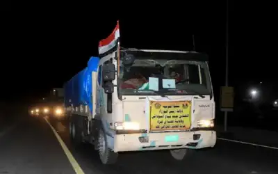 القوات المسلحة تتسلم 36 شاحنة مساعدات