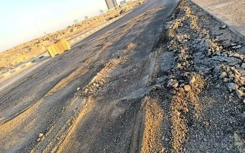 بدء صيانة طريق إربد من مثلث