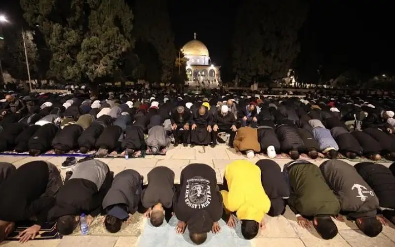 25 ألفا يؤدون صلاتي العشاء والتراويح